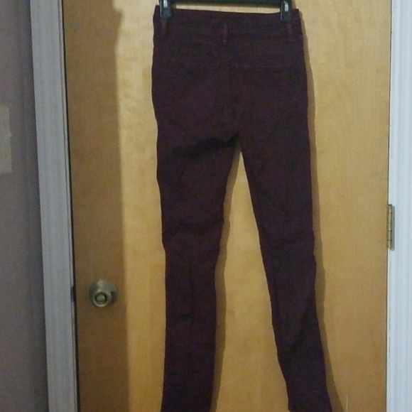Maroon Refuge Skinny Jeans - Picture 5 of 5